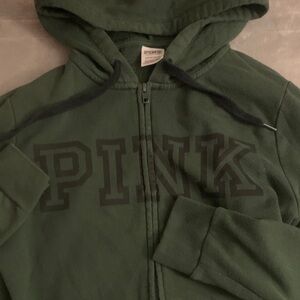 PINK Victoria's Secret Forest Green Kids Jacket